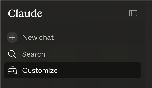 Claude Desktop settings menu